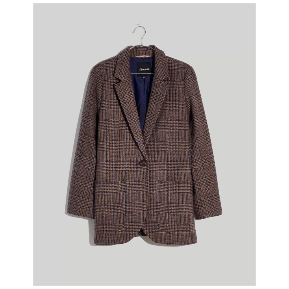 Madewell Larsen Blazer in Hawsell Plaid - Idris Glen Plaid - Size M - NWT